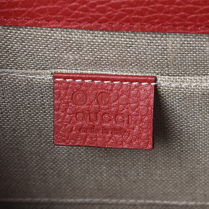 Gucci Dollar Calfskin Small Interlocking G Shoulder Bag Red 8 of 11
