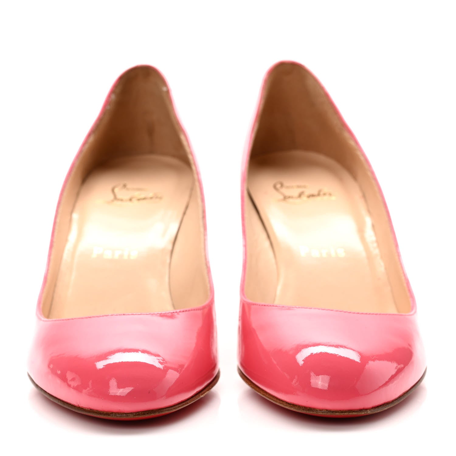 Christian Louboutin Patent Merci Allen 70 Pumps 37 Pink 2 of 7