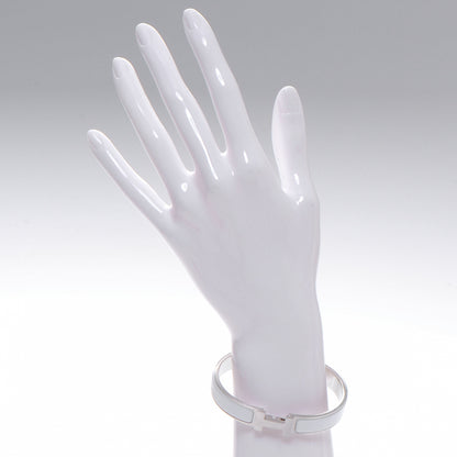 Hermes Enamel Clic Clac H Bracelet Narrow White 2 of 5