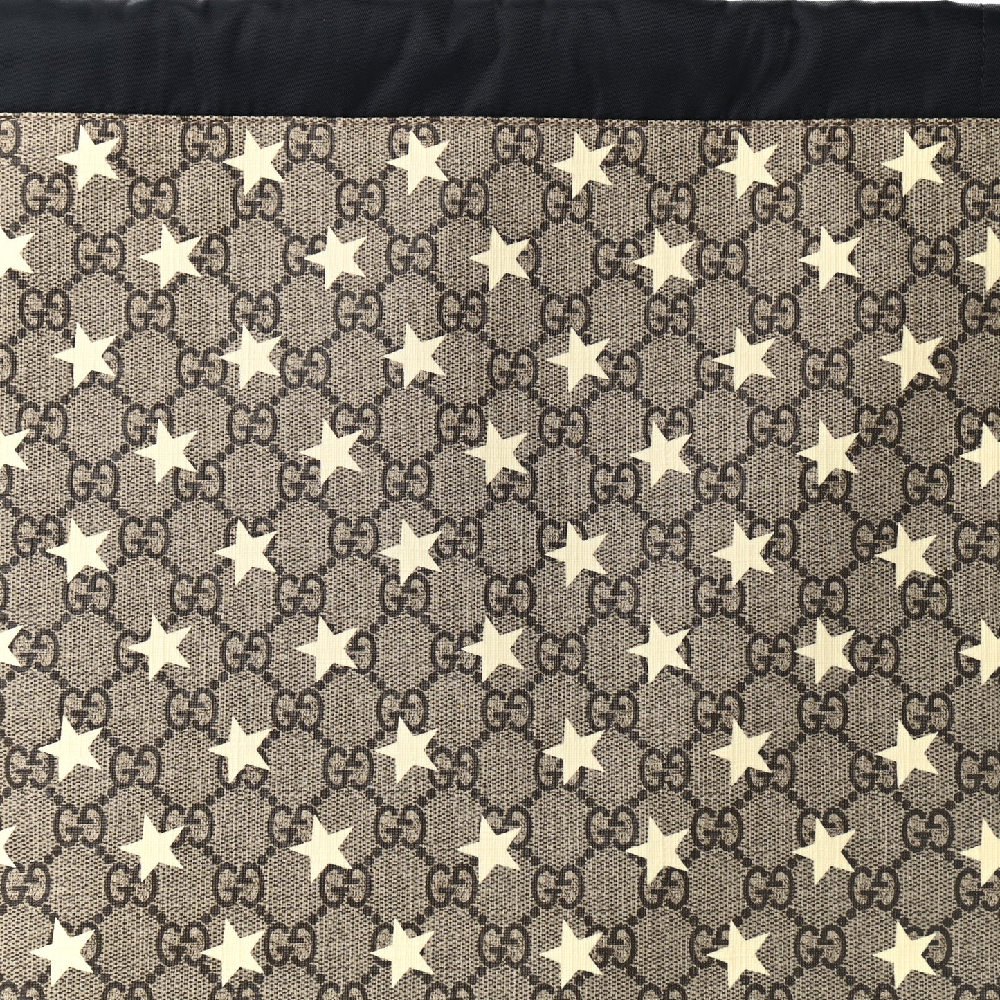 Soft GG Supreme Monogram Stars Childrens Drawstring Backpack Beige Ebony Yellow Royal