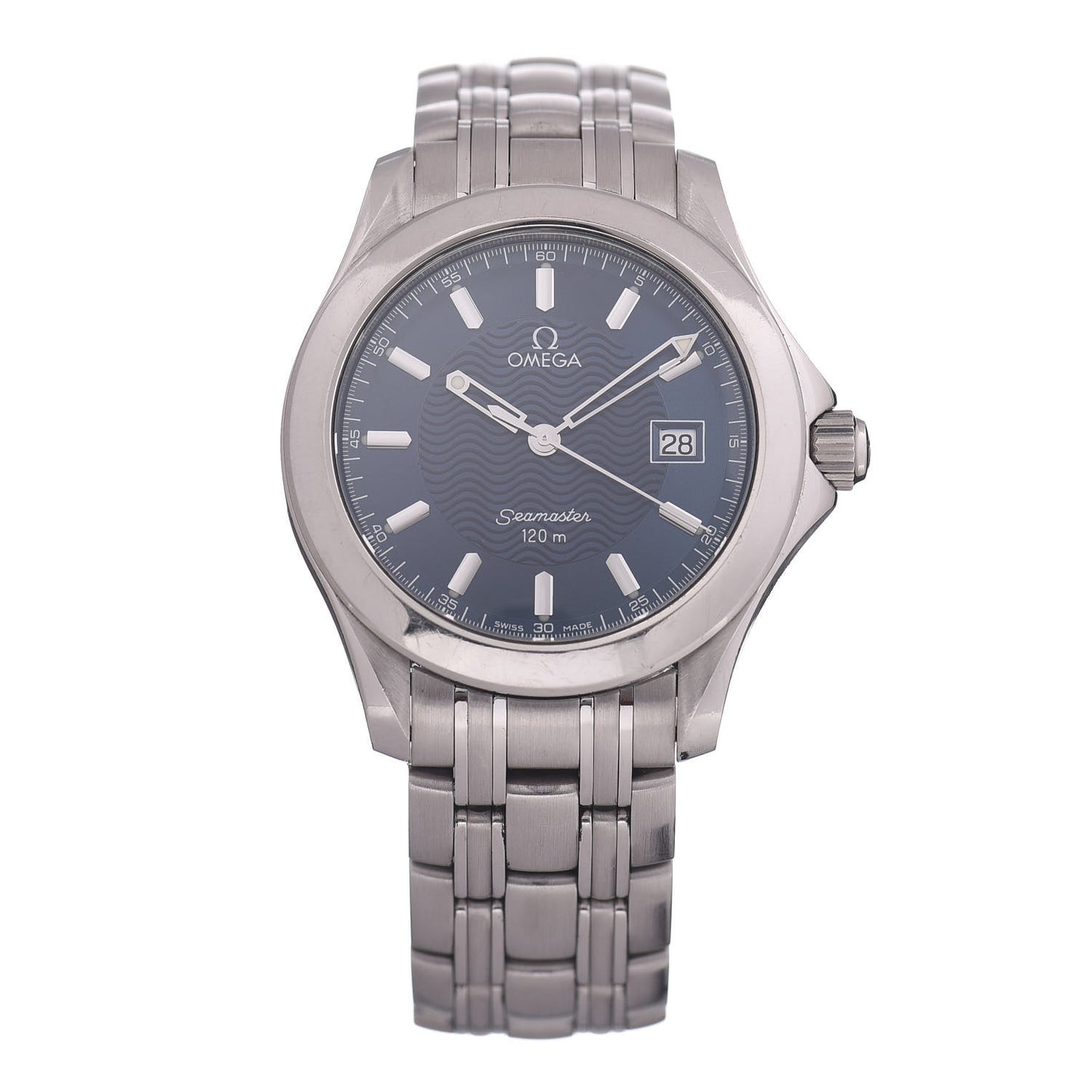 Stainless Steel 36mm Seamaster 120M Quartz Watch Blue 2511.81