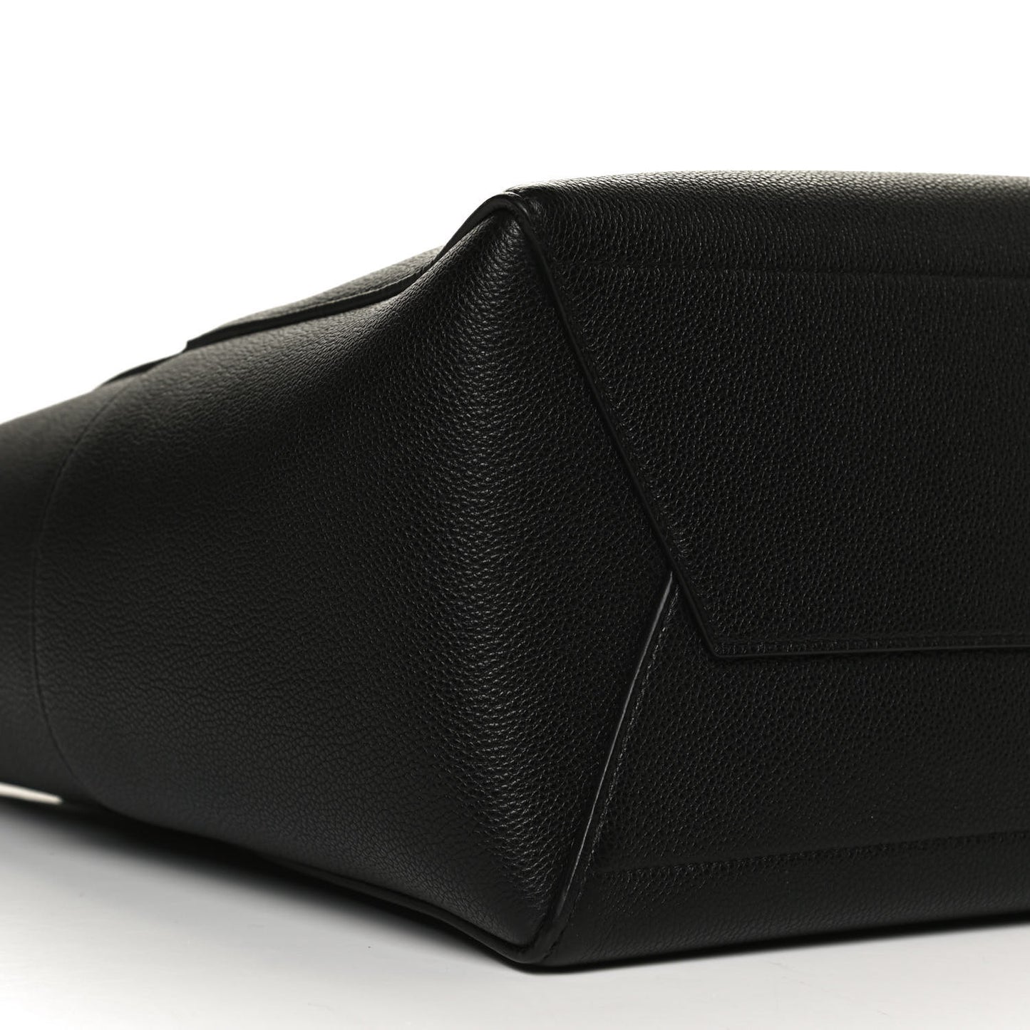 Soft Grained Calfskin Sangle Bucket Bag Black