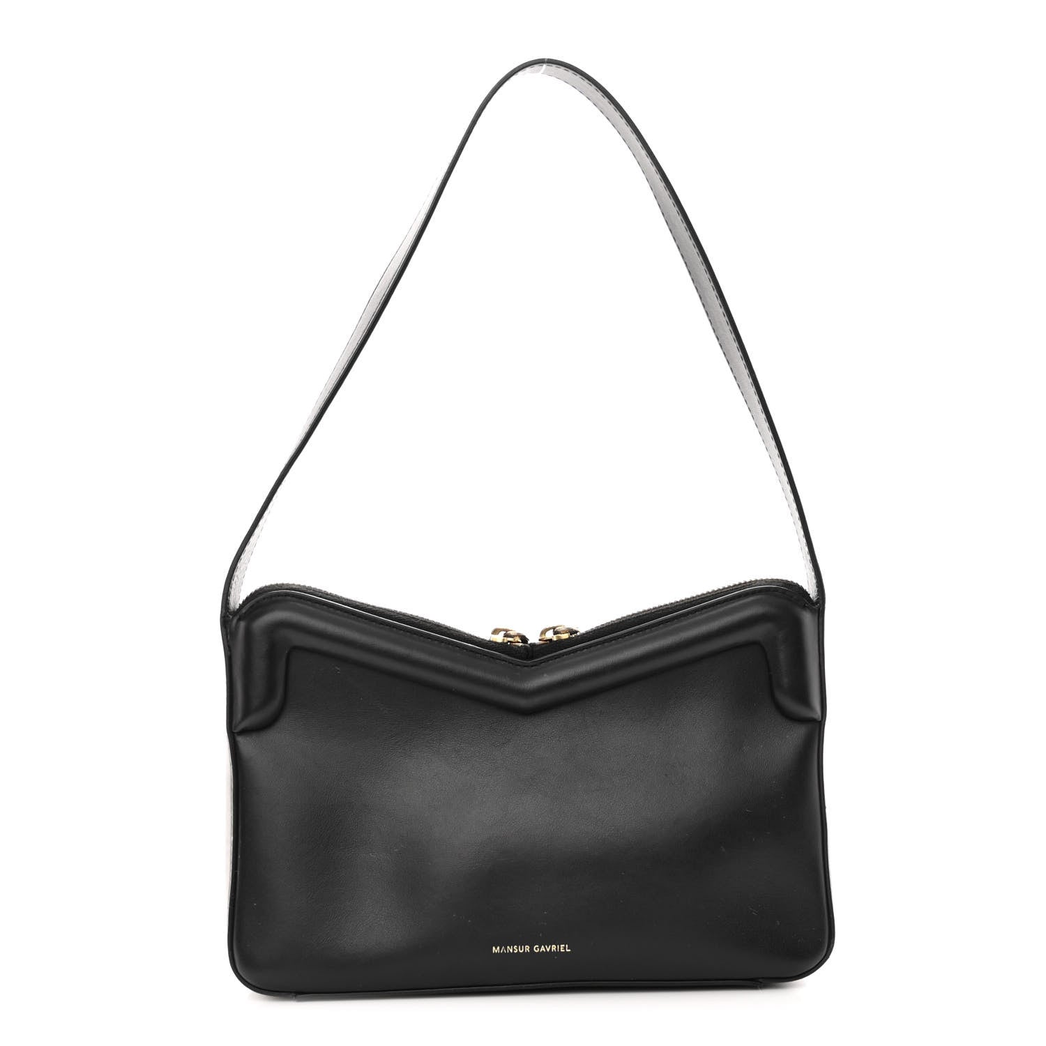 Mansur Gavriel Smooth Calfskin Mini M Frame Bag Black 1 of 11