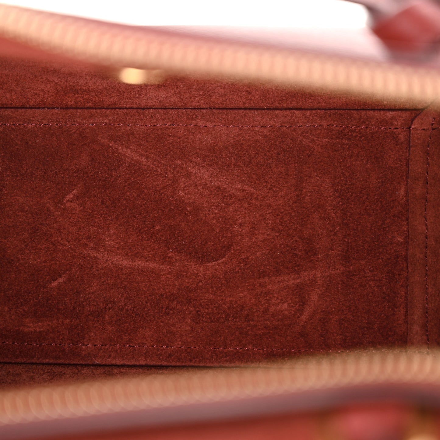 Grained Calfskin Nano Belt Bag Burgundy