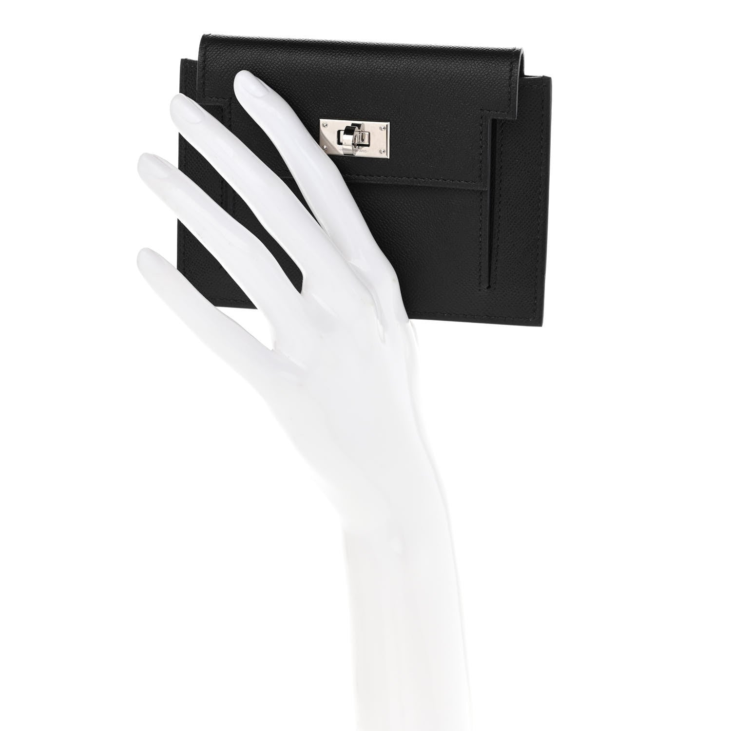 Hermes Epsom Kelly Pocket Compact Wallet Black 2 of 7