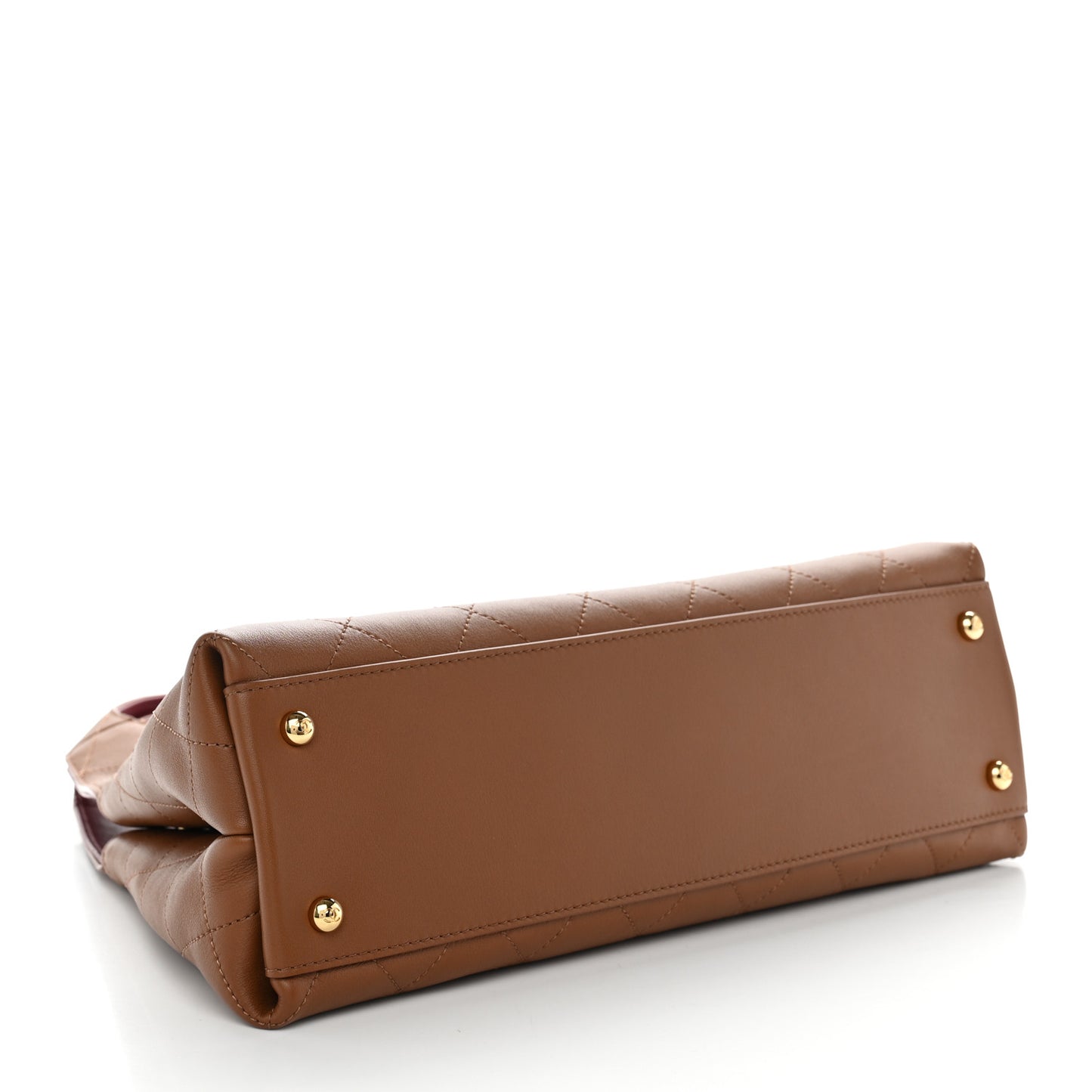 Calfskin Chic Lady Small Shopping Tote Brown