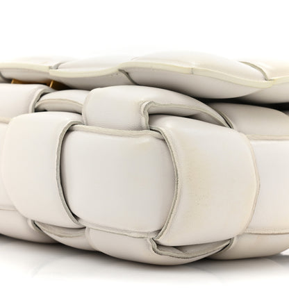 Bottega Veneta Paper Calfskin Maxi Intreccio Padded Cassette Crossbody Bag White 7 of 13