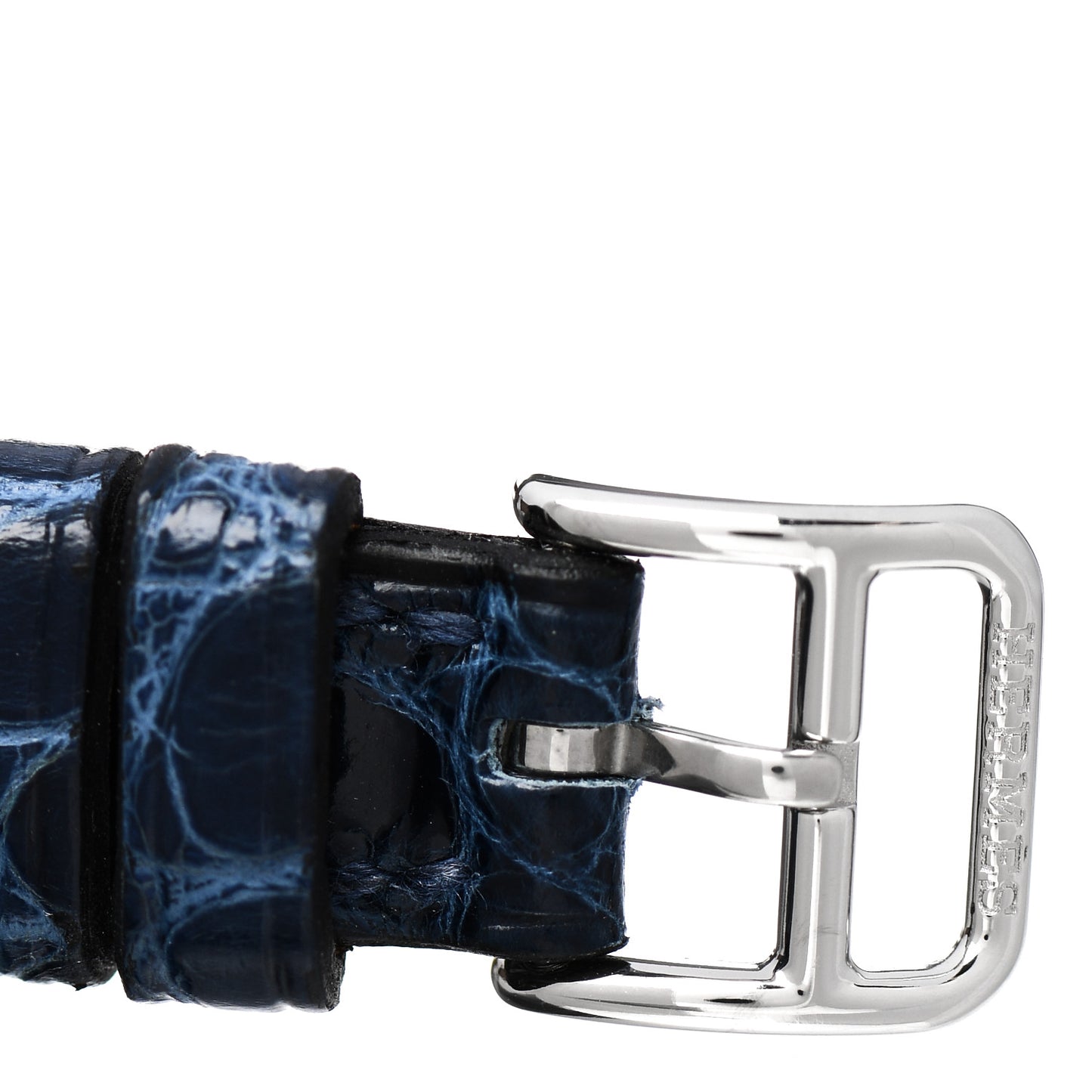 Stainless Steel Alligator Diamond Mother of Pearl 20mm Nantucket Quartz Watch Bleu Saphir