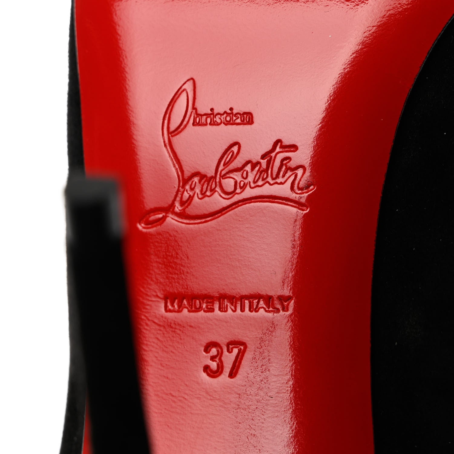 Christian Louboutin Suede Lock Kate Botta 100 Knee High Boots 37 Black 6 of 13