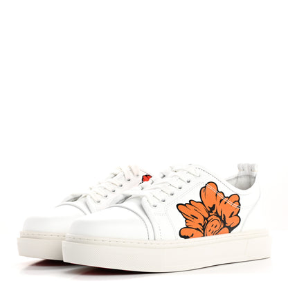Christian Louboutin x Shun Sudo Adolon Junior Button Flower Low Top Mens Sneaker 40.5 White Multicolor 4 of 12