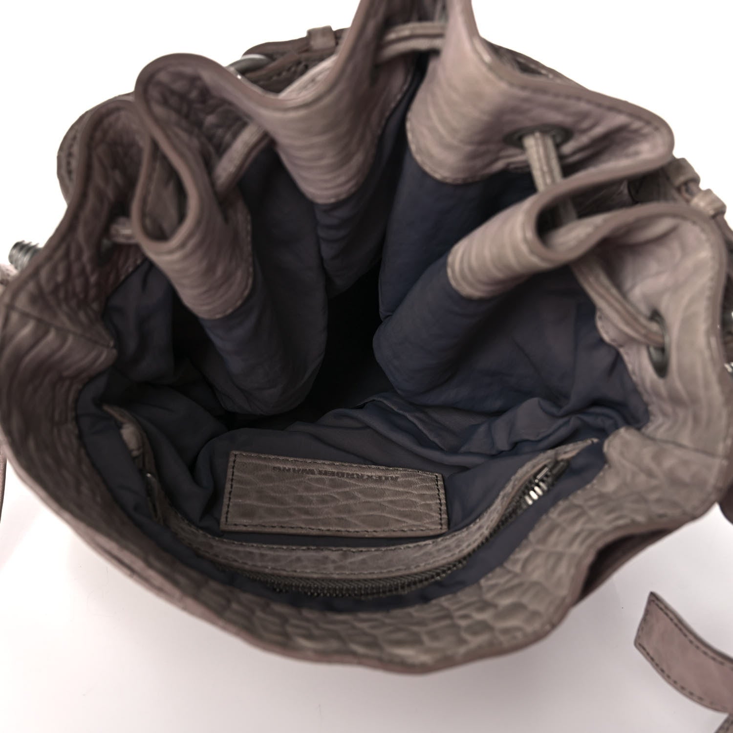 Alexander Wang Pebbled Lambskin Diego Bucket Bag Taupe 4 of 8