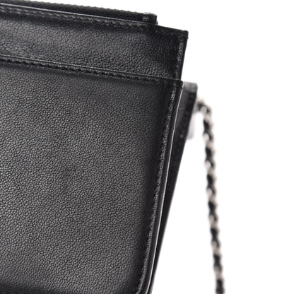 Chanel Sheepskin Quilted Mademoiselle Vintage Wallet On Chain WOC Black 9 of 14
