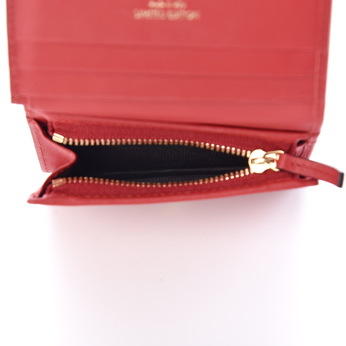GG Supreme Monogram Kingsnake Heart Embroidered Print Card Case Red