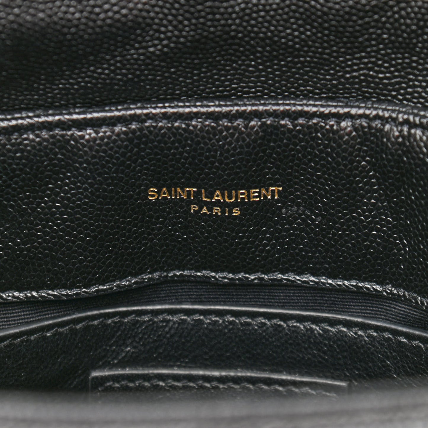 Grain de Poudre Calfskin Y Quilted Monogram Small Loulou Chain Satchel Black
