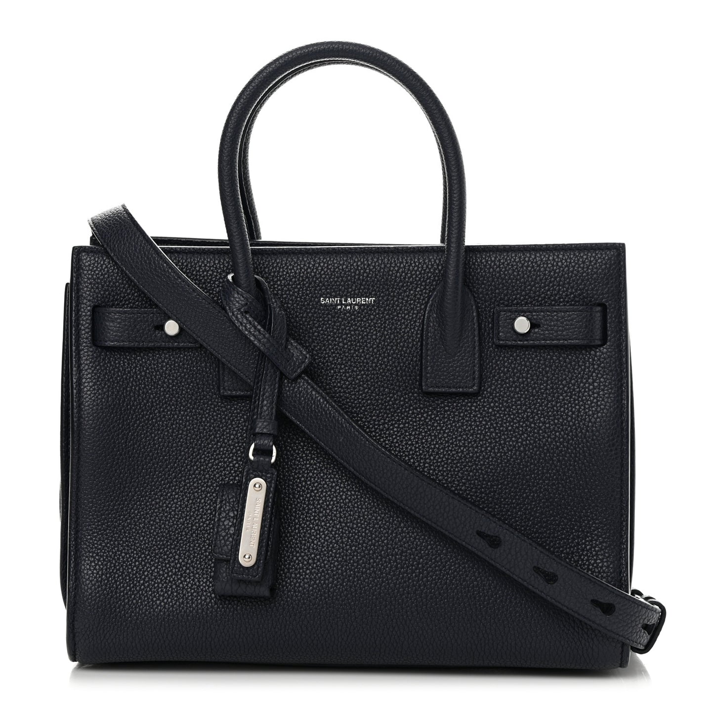 Grained Calfskin Baby Supple Sac De Jour Navy