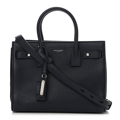 Saint Laurent Grained Calfskin Baby Supple Sac De Jour Navy 1 of 12