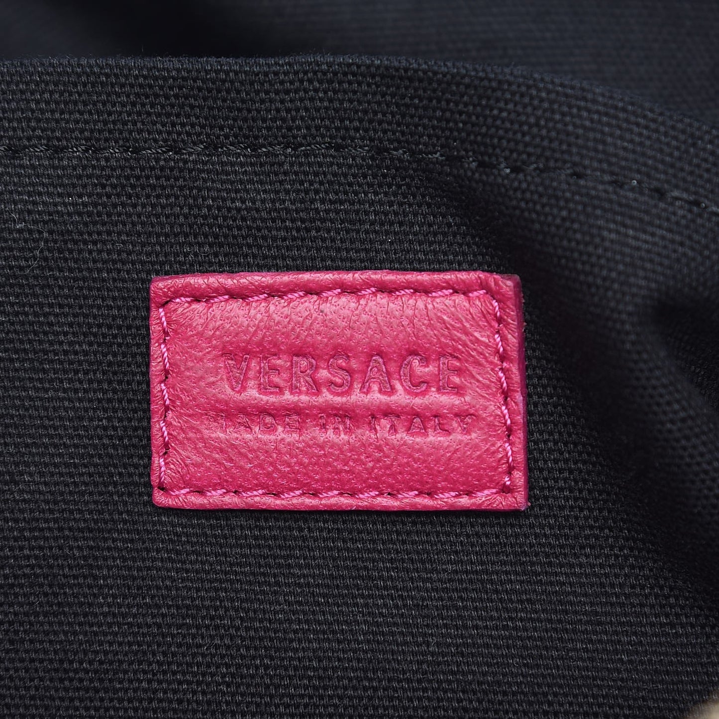 Patent Barocco Quilted Vanitas Bowling Bag Fuchsia