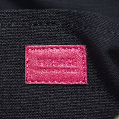 Versace Patent Barocco Quilted Vanitas Bowling Bag Fuchsia 6 of 12