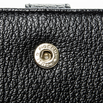 Burberry Signature Grain Calfskin Compact Wallet Black 8 of 8