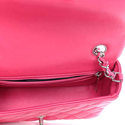 Chanel Lambskin Quilted Mini Rectangular Flap Dark Pink 4 of 5