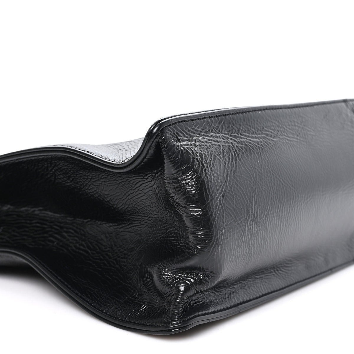 Glazed Aged Calfskin CC Tote Black