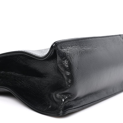 Chanel Glazed Aged Calfskin CC Tote Black 9 of 10