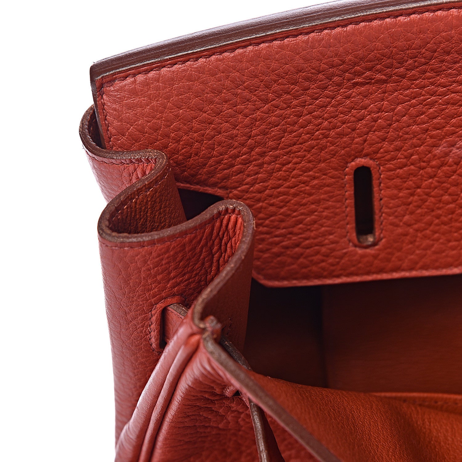 Hermes Taurillon Clemence Birkin 35 Rouge Venetian 19 of 46