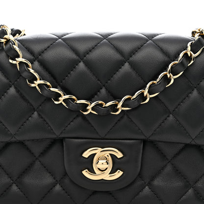 Chanel Lambskin Quilted Mini Rectangular Flap Black 8 of 11