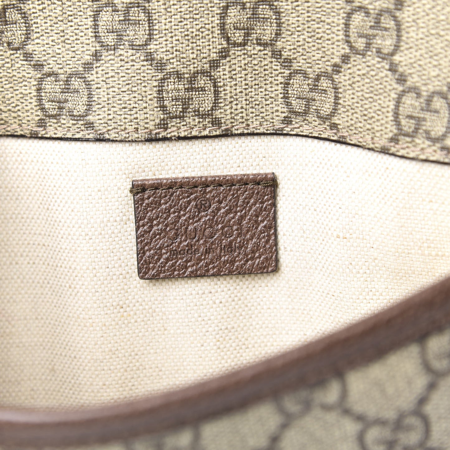 GG Supreme Monogram Neo Vintage Web Belt Bag Brown