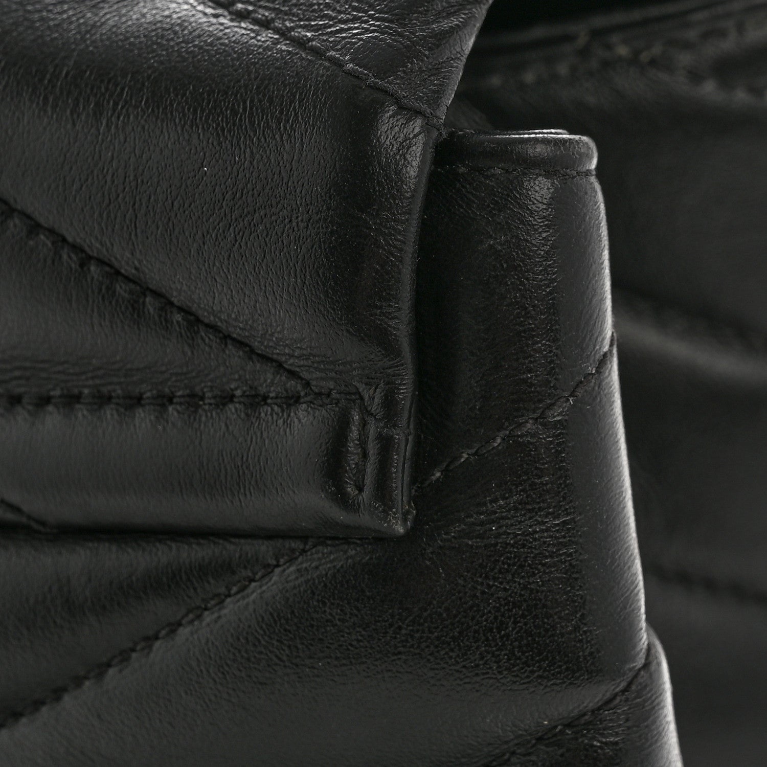 Saint Laurent Calfskin Y Quilted Monogram Large Loulou Chain Satchel Black 15 of 17
