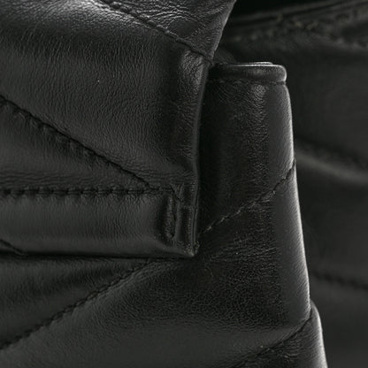 Saint Laurent Calfskin Y Quilted Monogram Large Loulou Chain Satchel Black 15 of 17