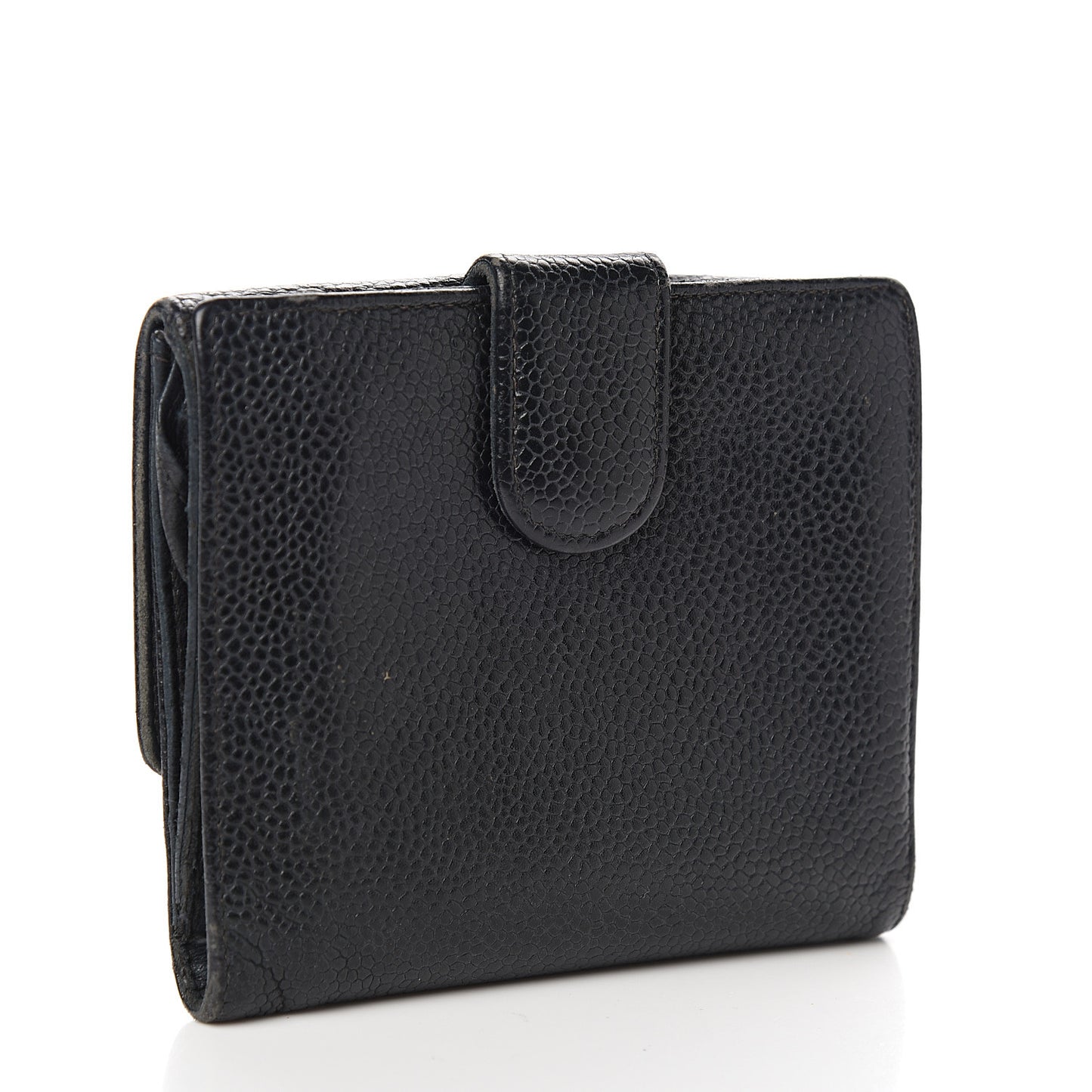 Caviar Timeless CC Compact French Wallet Black