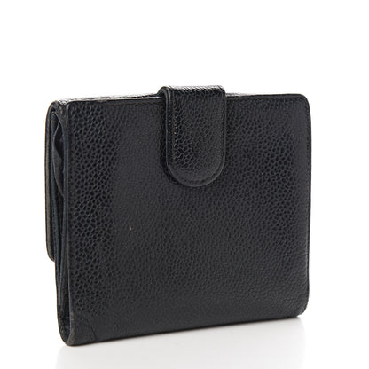 Chanel Caviar Timeless CC Compact French Wallet Black 2 of 14
