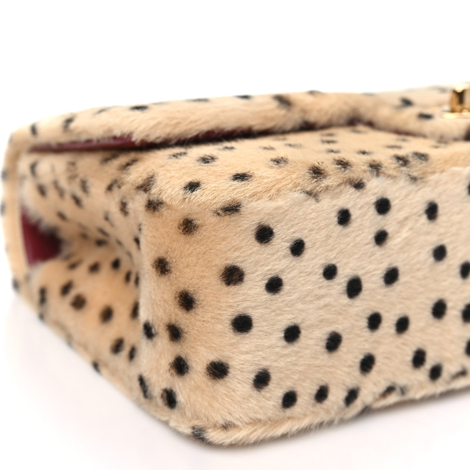 Chanel Pony Hair Cheetah Printed Creative Fabrics Flap Light Beige Black 9 of 11