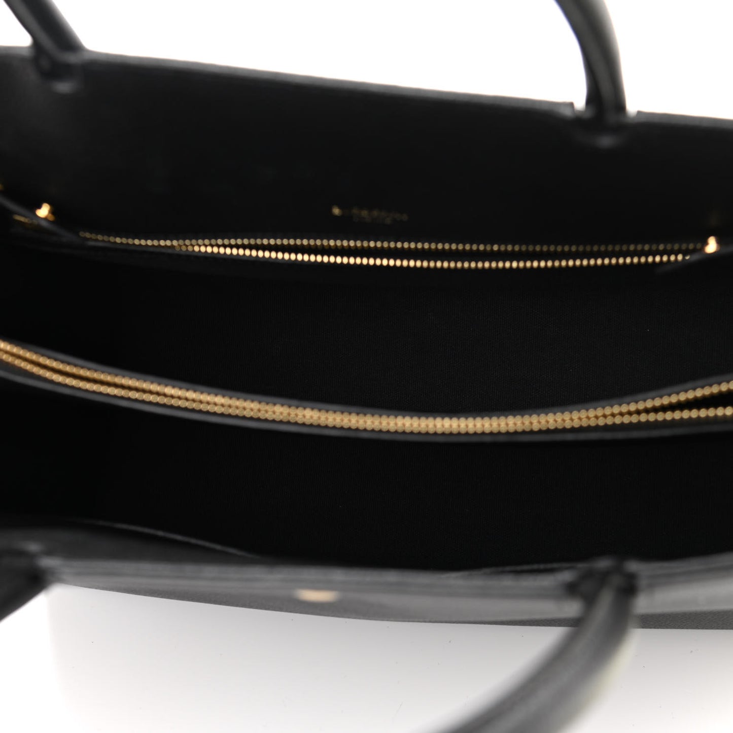 Grainy Calfskin Medium Title Bag Black