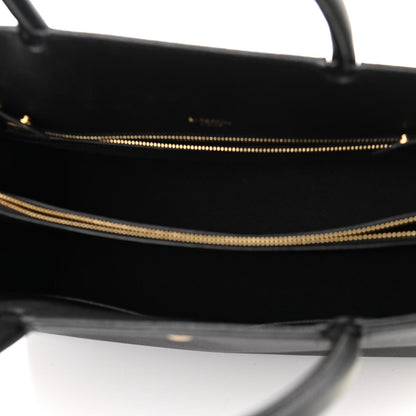 Burberry Grainy Calfskin Medium Title Bag Black 5 of 10
