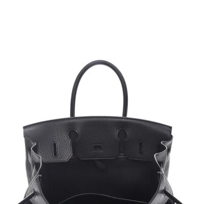 Hermes Taurillon Clemence Birkin 30 Black 7 of 28