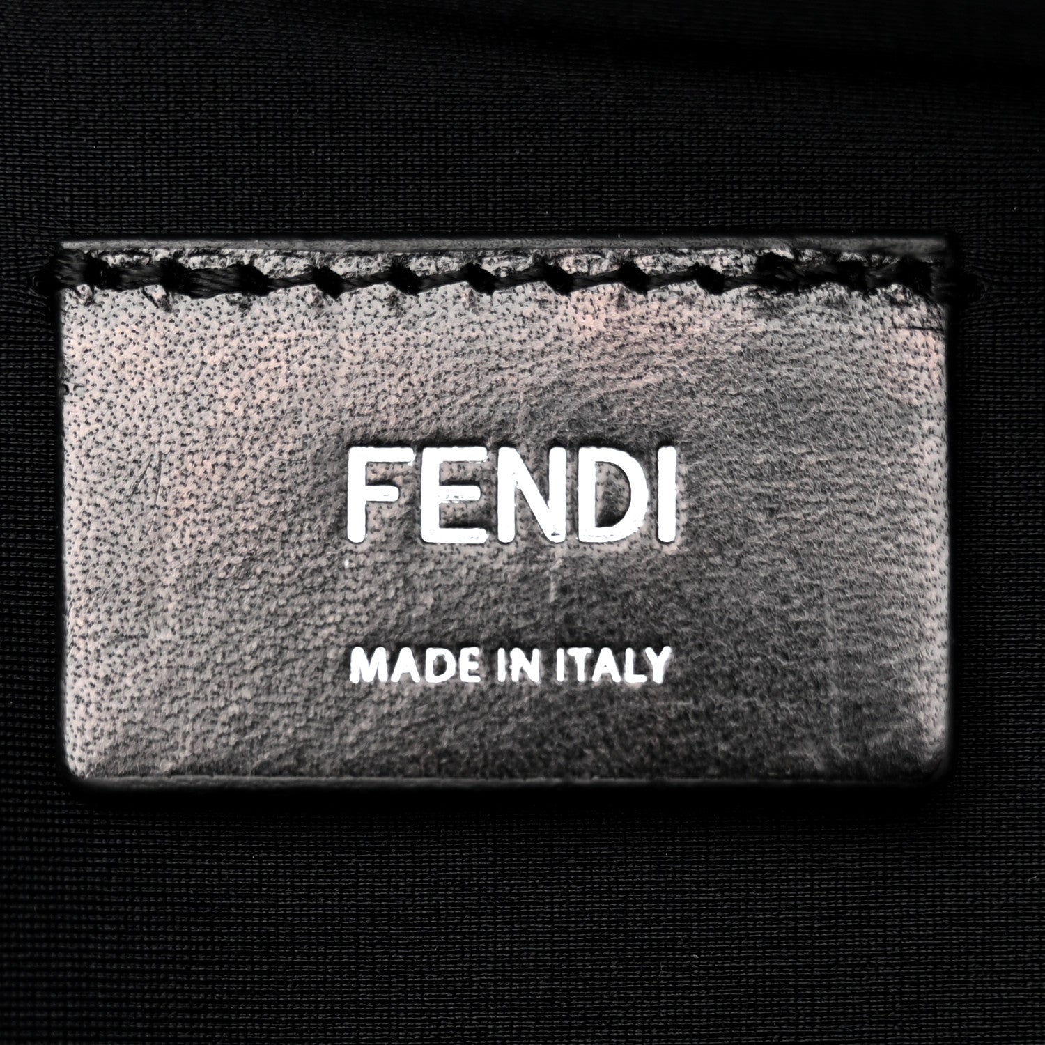 Fendi X SARAH COLEMAN Fabric Jacquard Vitello Grace FF Vertigo Woven Lanyard Large Baguette Tobacco Moro Black 6 of 11