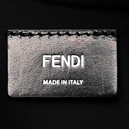 Fendi X SARAH COLEMAN Fabric Jacquard Vitello Grace FF Vertigo Woven Lanyard Large Baguette Tobacco Moro Black 6 of 11