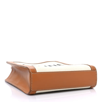 Celine Canvas Calfskin Mini Vertical Cabas Natural Tan 4 of 7