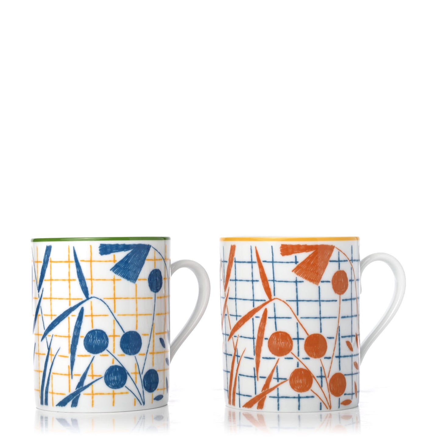 Porcelain A Walk In The Garden Mug Set of 2