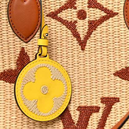 Louis Vuitton Raffia Calfskin Monogram Giant Onthego GM Tan 6 of 12