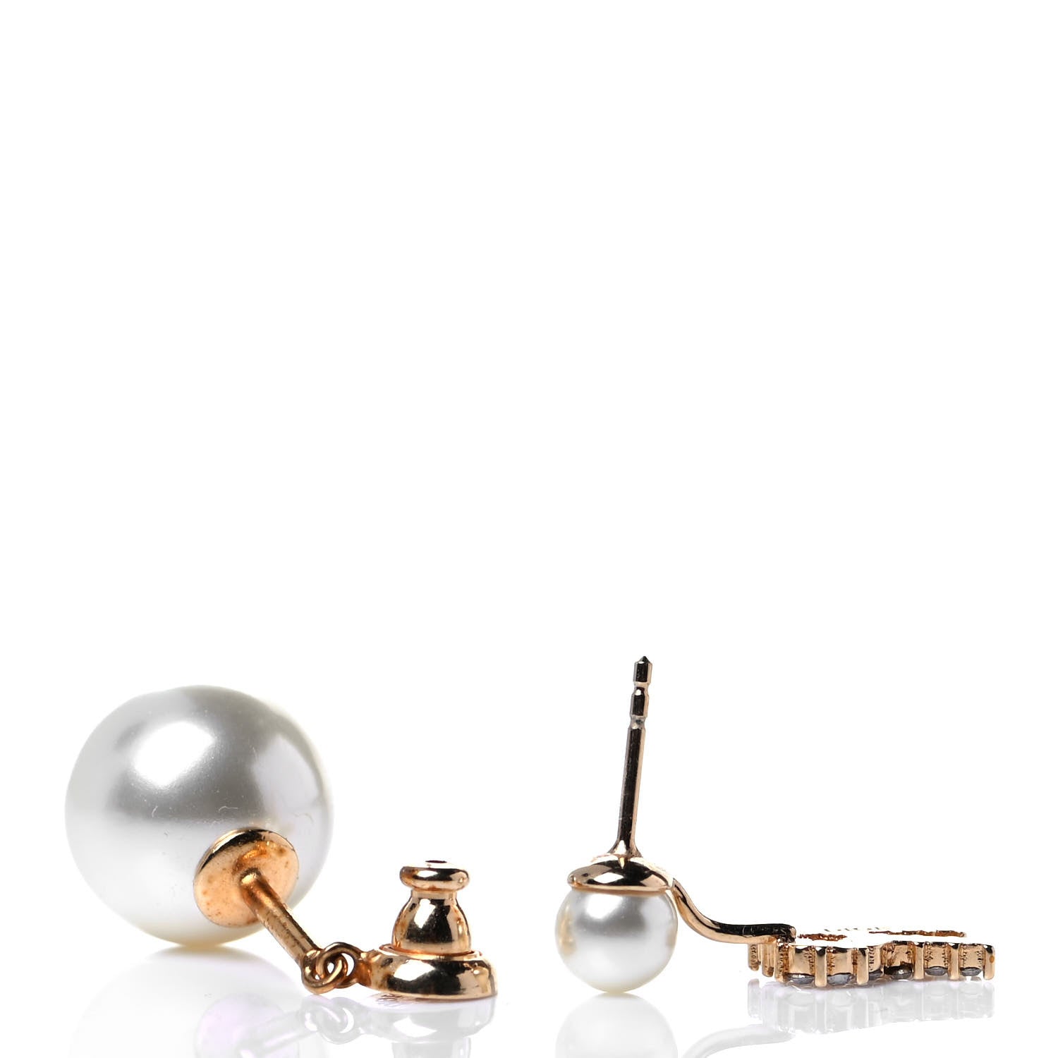 Christian Dior Crystal Pearl My ABCDior R Tribale Earring Gold 3 of 4