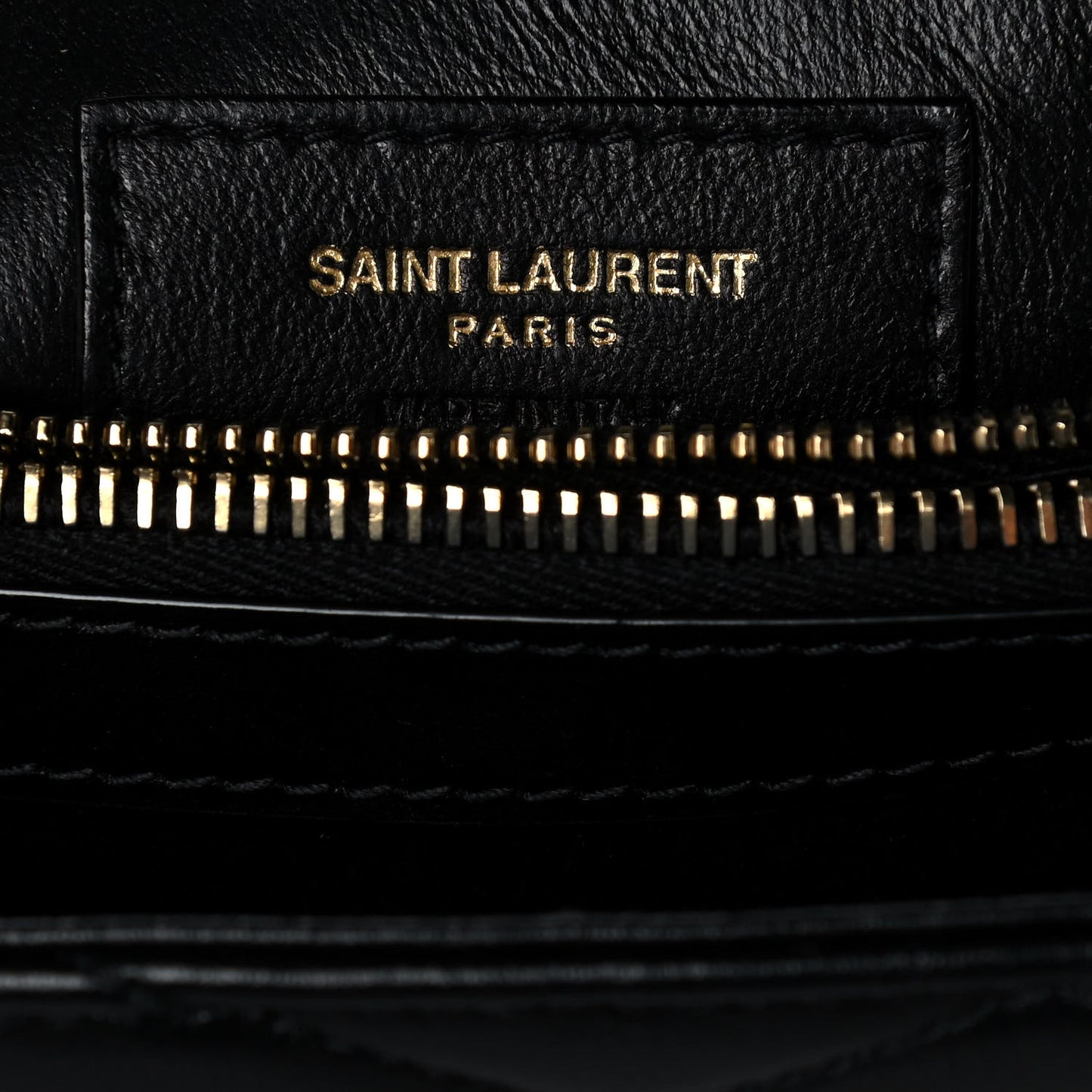 Calfskin Y Quilted Monogram Small Loulou Chain Satchel Black