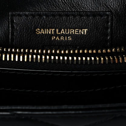 Saint Laurent Calfskin Y Quilted Monogram Small Loulou Chain Satchel Black 8 of 13