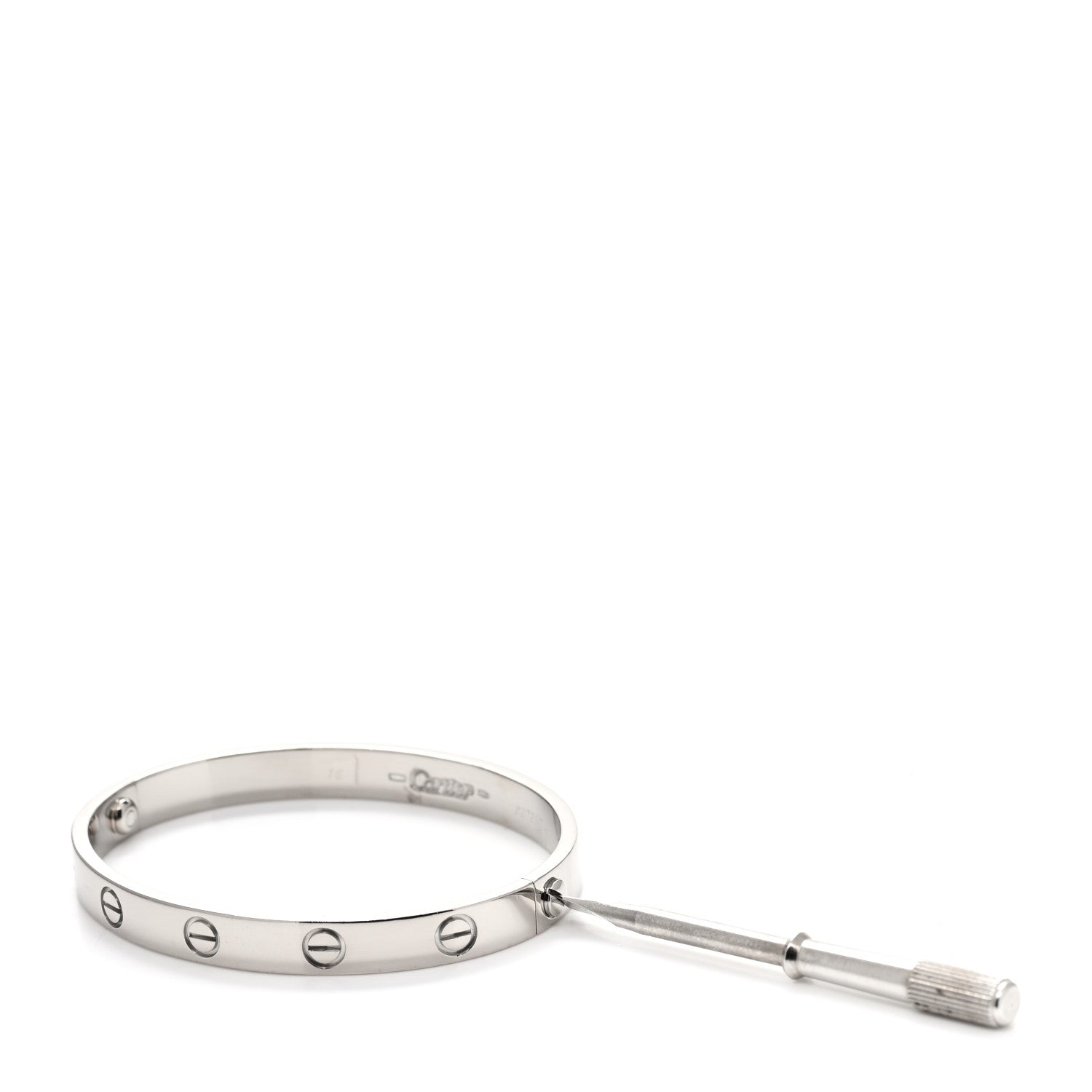 Cartier 18K White Gold LOVE Bracelet 16 3 of 6