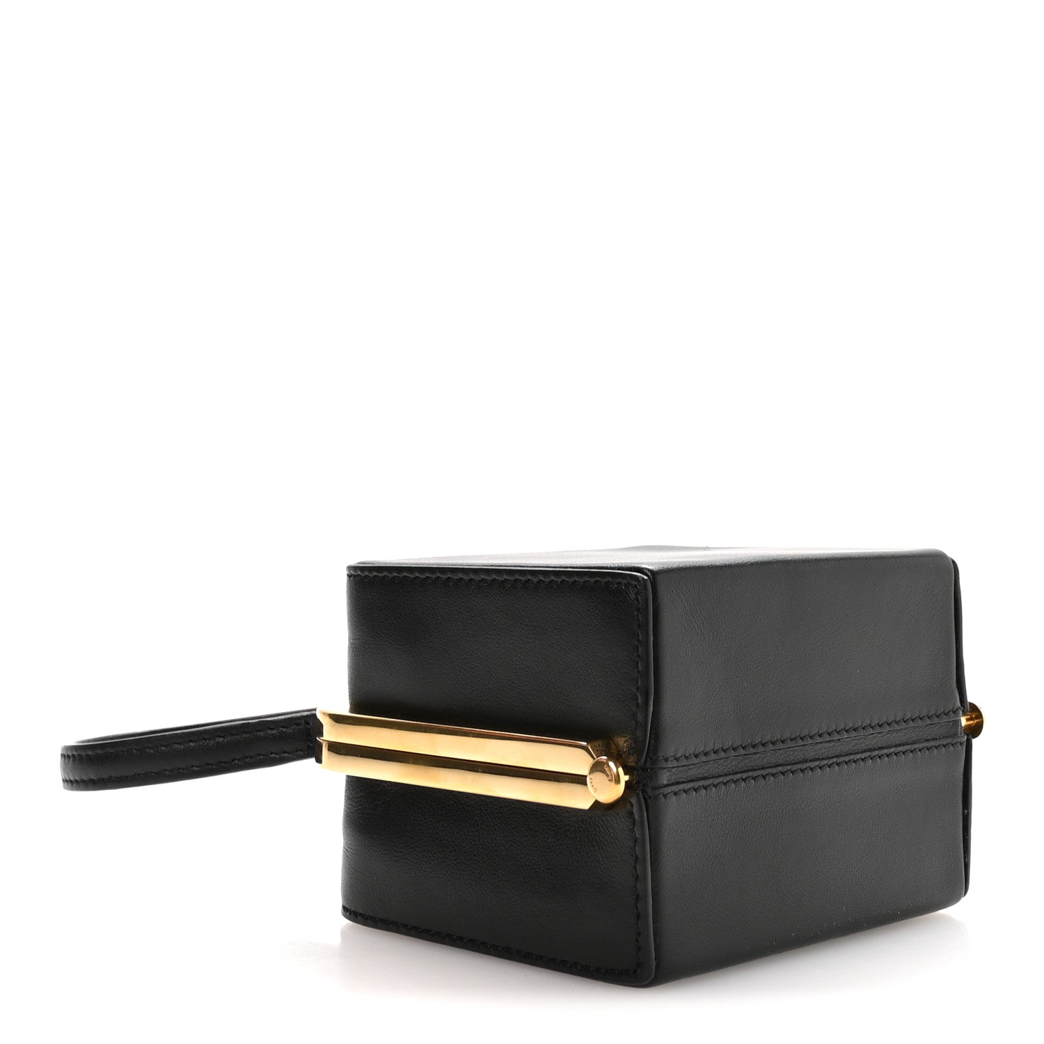 Celine Shiny Calfskin Lana Triomphe Minaudiere Black 4 of 11