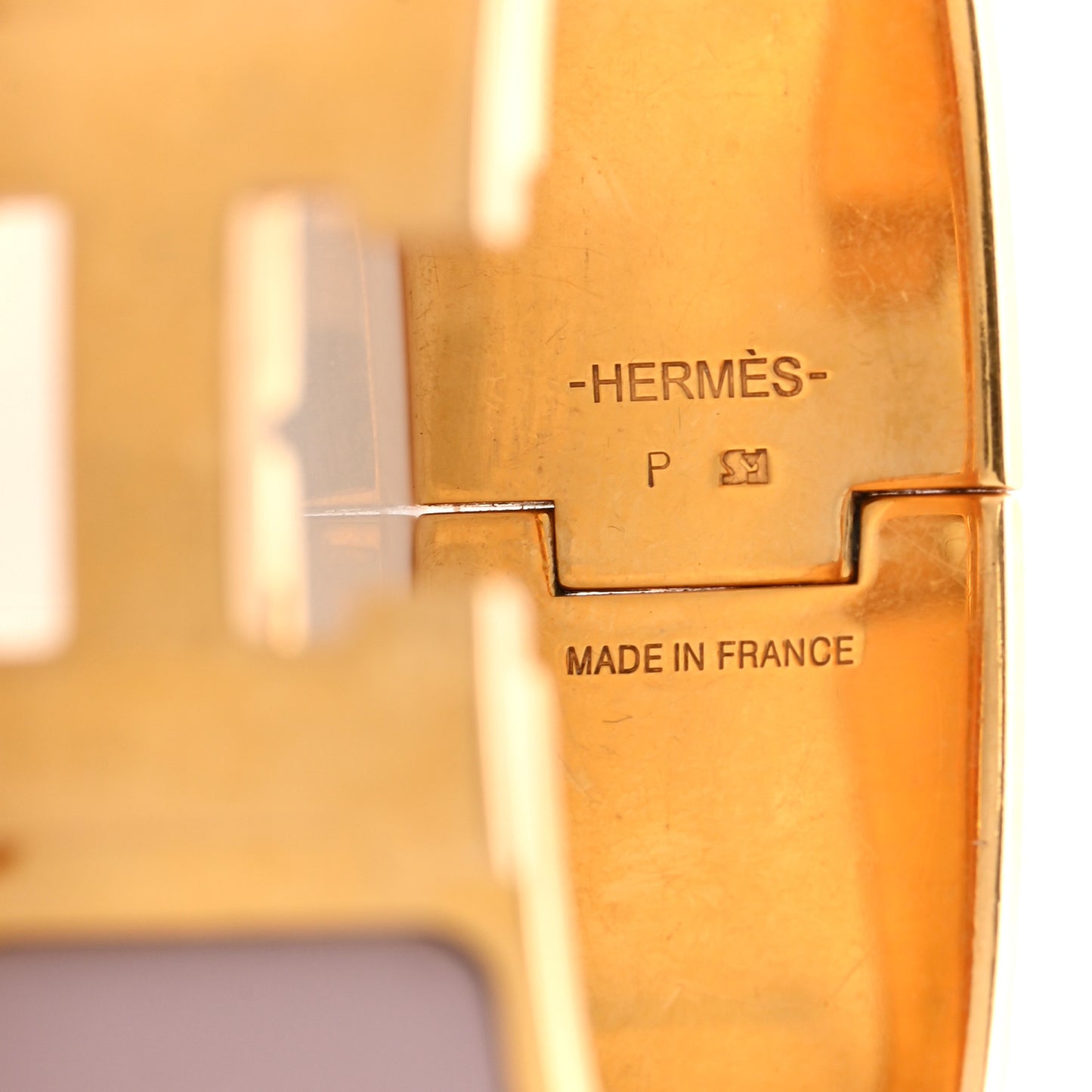 Enamel Wide Clic Clac H Bracelet PM Rose Poudre