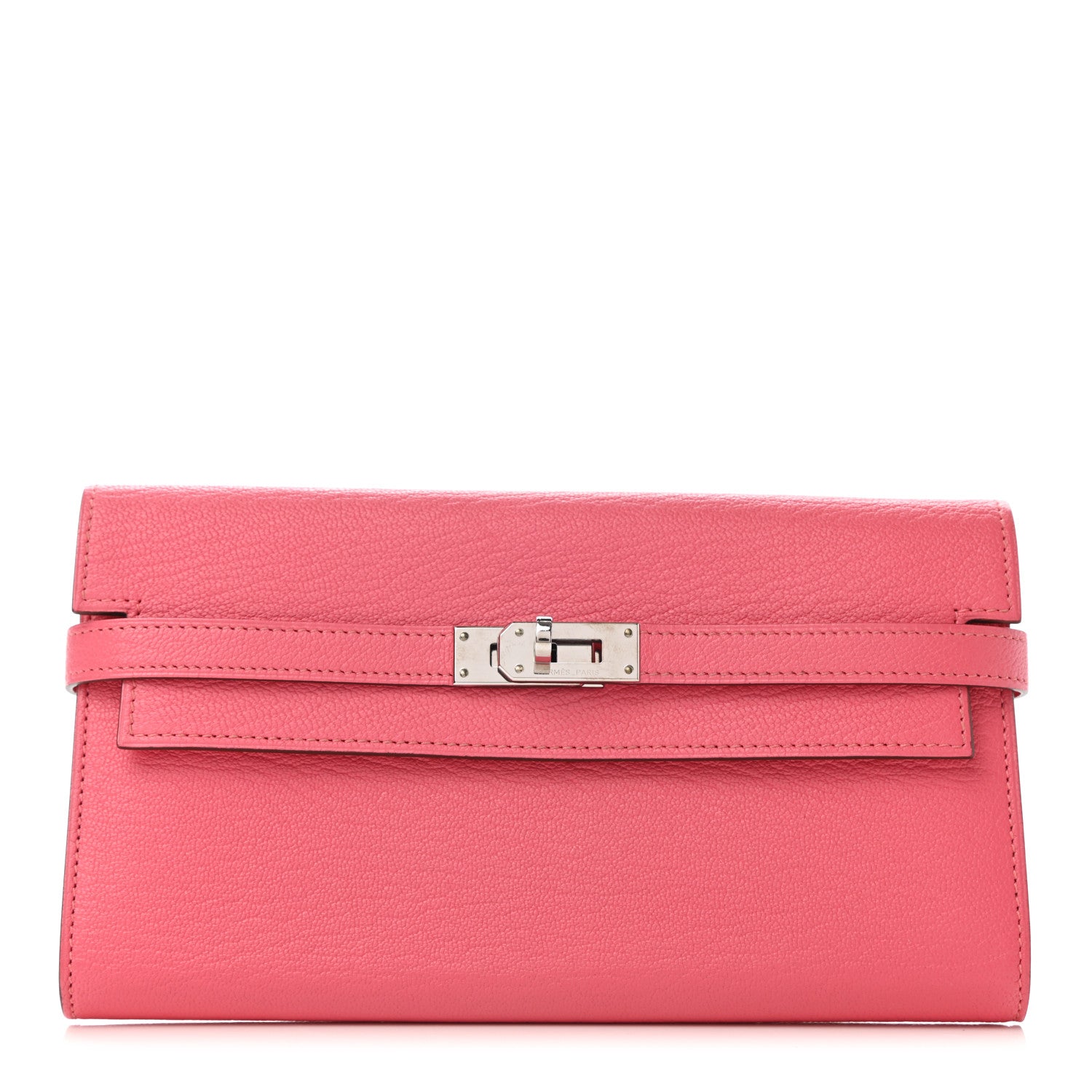 Hermes Chevre Mysore Kelly Longue Wallet Rose Lipstick 1 of 8