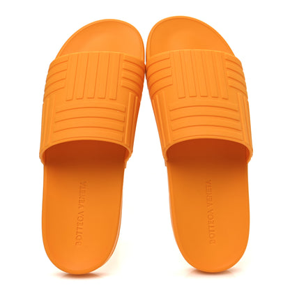 Bottega Veneta Rubber Carpet Slider Sandals 40 Tangerine 2 of 9